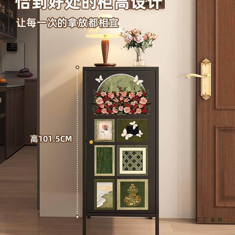 中风客古厅斗靠墙窄柜卧物室床头置物柜玄关收柜F99T69MT纳柜沙发