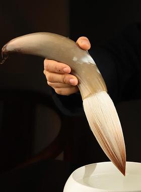 毫对联毛笔牛角大毛笔特大42570抓笔榜国书大字画书法成人狼毫兼