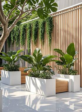 金属户外铁BZY-59-0艺箱组隔合座椅花架断花花坛市政售楼凳部坐移