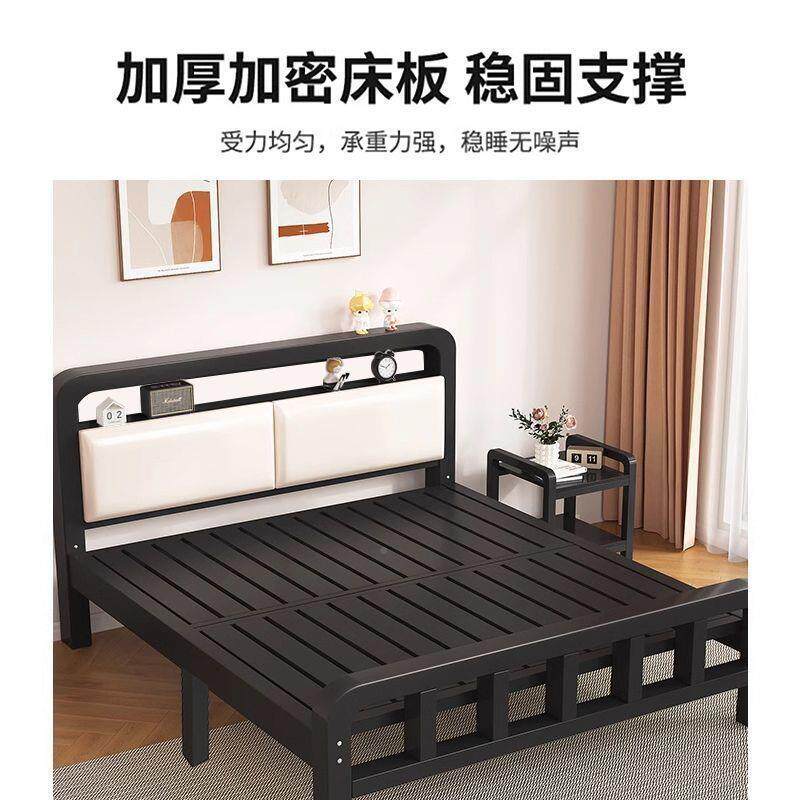 人铁艺床1.8米双床家用1加.5米单租人床加厚固铁架床出屋yAP4hBib