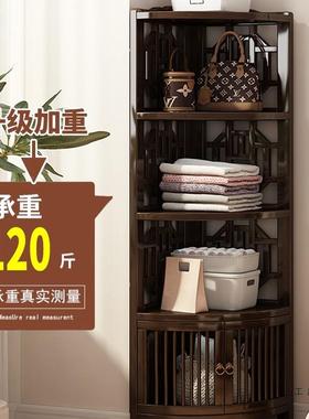 角柜落地墙物架置卧室三角柜角收纳架转角书架角置物架VRL客厅柜