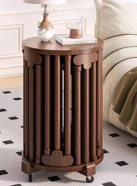 实木可放茶几组26441合凳子叠叠乐圆凳叠餐桌客椅备用凳待带滑轮