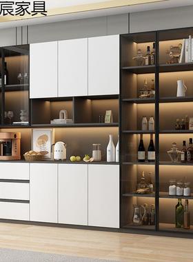 收实木餐边柜靠墙一体高BX04S322家用茶柜轻奢高档柜酒柜客厅纳水