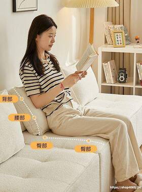 豆腐块懒16624人沙发小型极简方块客厅单卧人休椅闲阳台组合户室