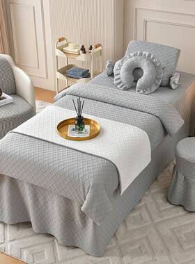 轻床罩四件用院套新款针奢织高档按64244摩专简约四季床单通用