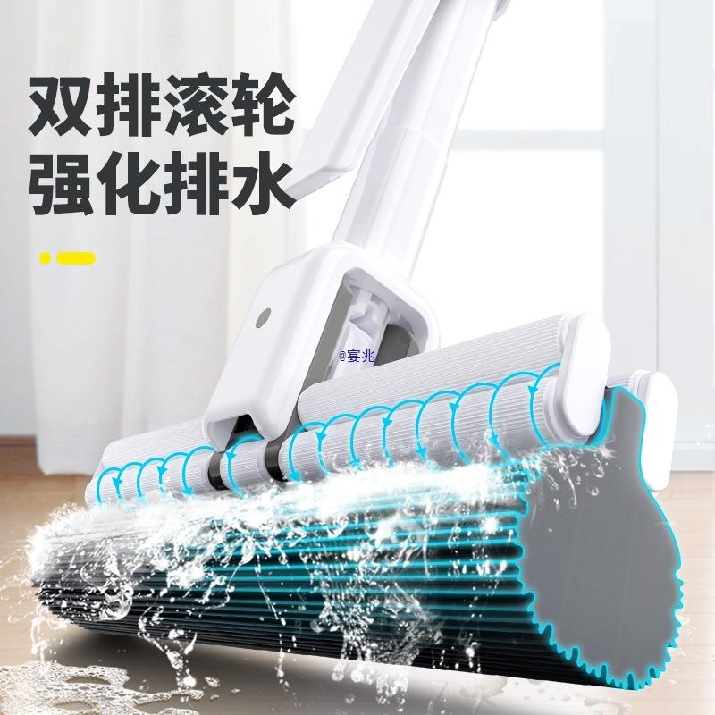 海绵拖把家用202款滚生轮免手52073洗吸水一拖大号净拖新5地卫间