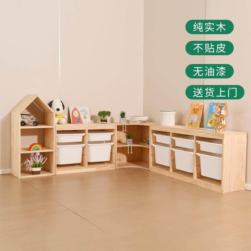 儿童WQO玩具收纳柜实木小孩宝汽车用一品绘本书架置合物架二宝收
