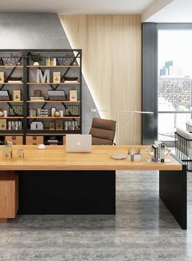 美式loft落实木书柜客厅玄关隔断物收纳置地架书房复90554古层书