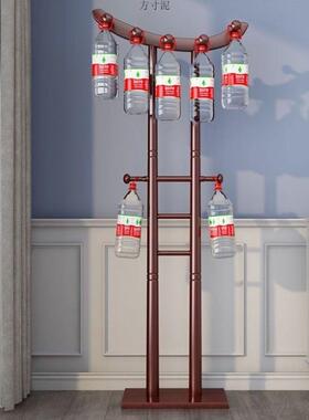 全红实木落地衣衣帽架家用卧室挂58080架代中式网衣服立式衣架现