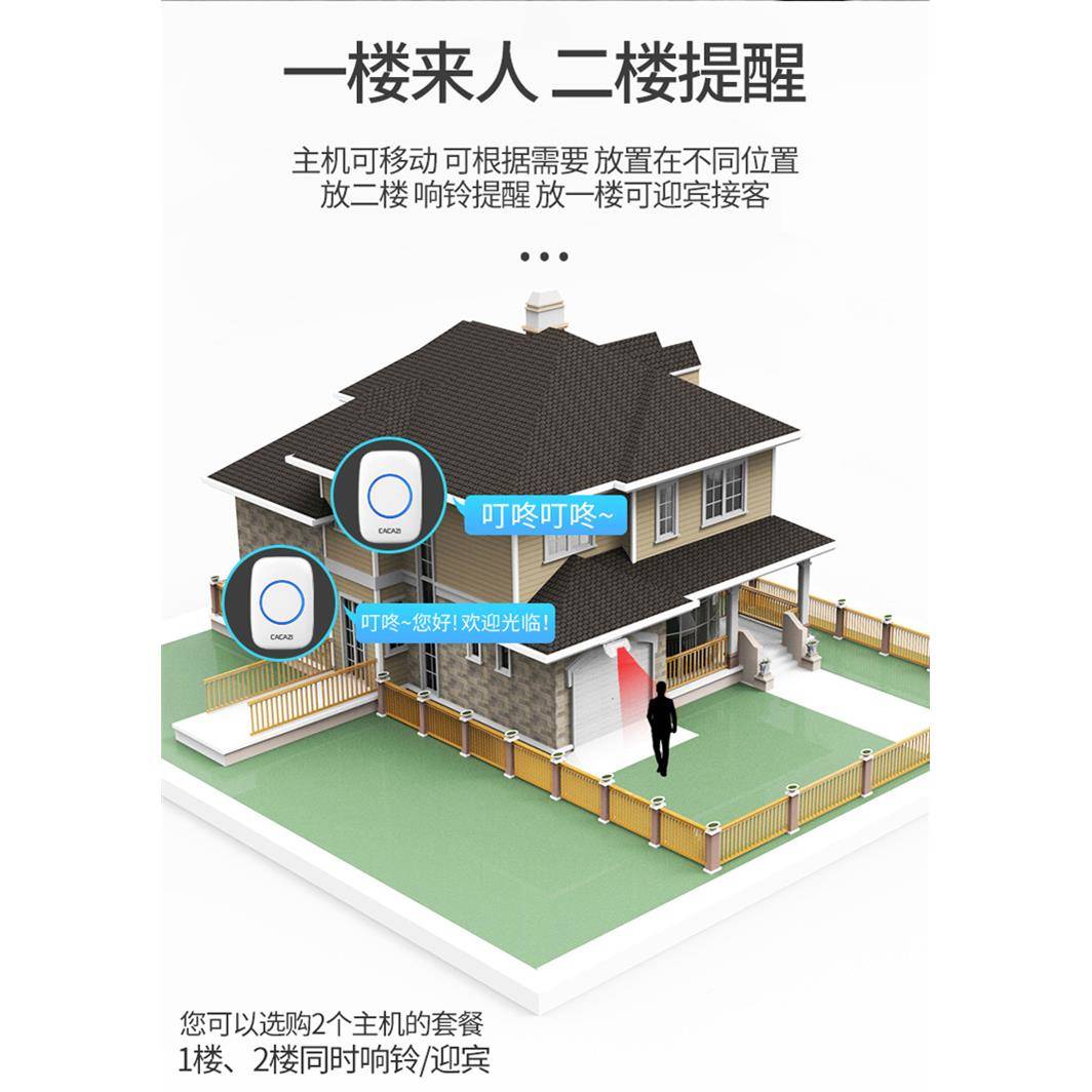 店铺门欢迎光临门感应器进门口播迎宾语音报器分体式店铺铃提无品牌/示器