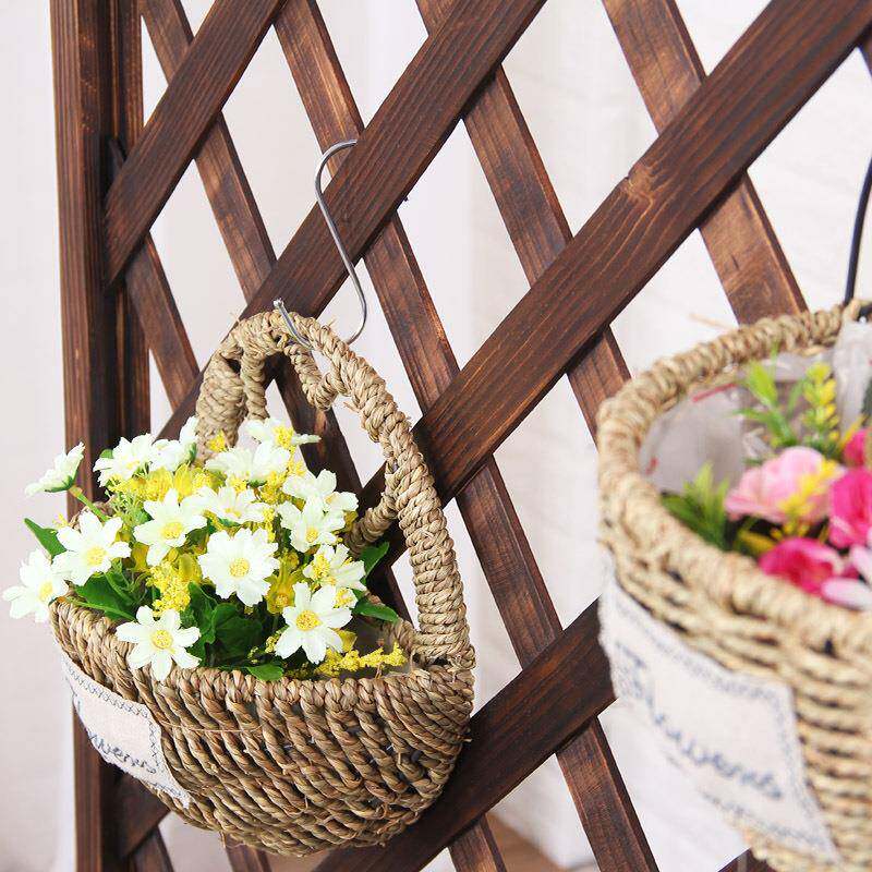 防腐木户格网花外架子室内实HJ-WGHJ木阳台隔断栅栏花盆架室外植