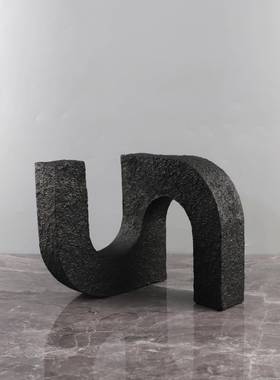 欧结式轻奢18048何几树脂绳线条拱门艺室术摆件客厅卧电视柜家居