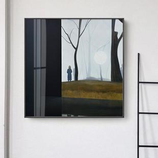 姆埃特尔小众客设厅装饰画组合挂画发背蒂姆埃特景样沙板房蒂油画