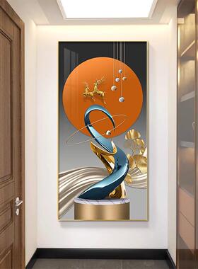 入玄关饰画5d立体挂装画轻奢感57963挂门画2203新款大芬油