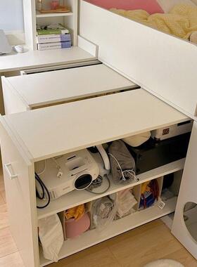 米半高储物床红小户型榻榻床现卧室61842省空间代简约组合高网箱