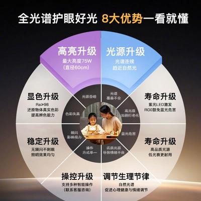 20主25水灯具简约书房房间灯51804轻极简全光谱卧室吸顶灯护眼晶