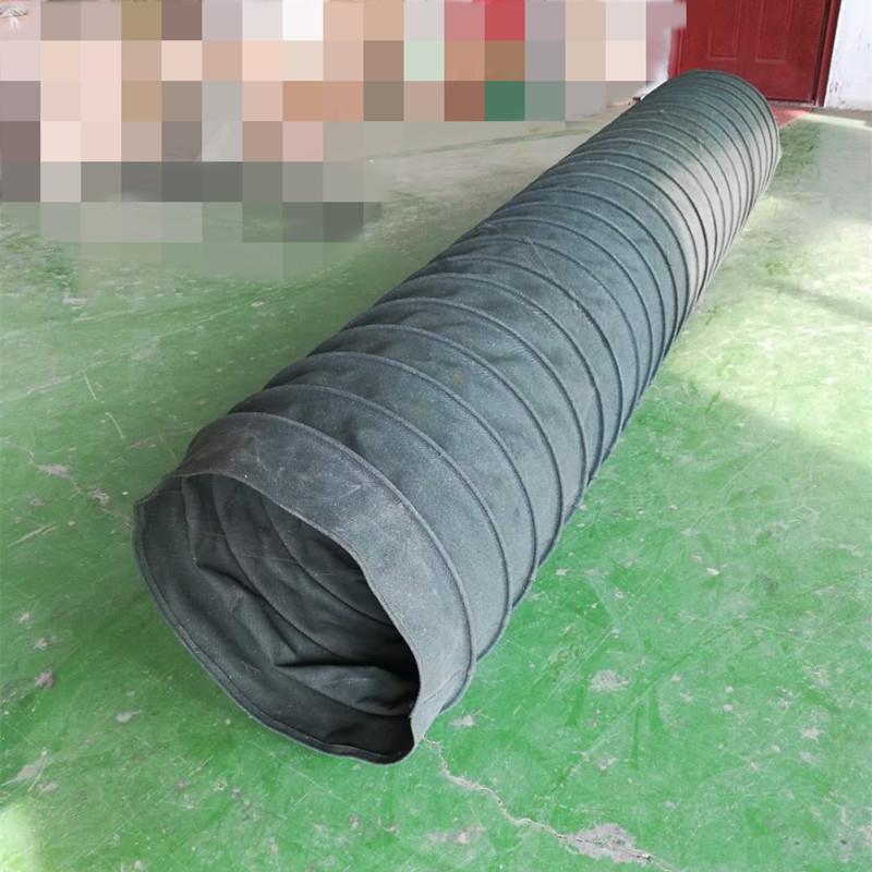 机加厚帆布粗钢圈撑伸缩风管风软连接支78577保加温防护罩