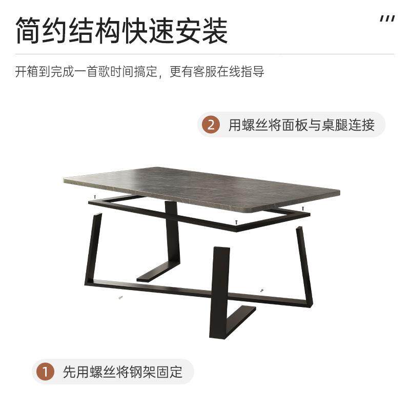 小茶几岩板小户型几卧室茶台客家163用轻奢茶桌现边代简约意式厅
