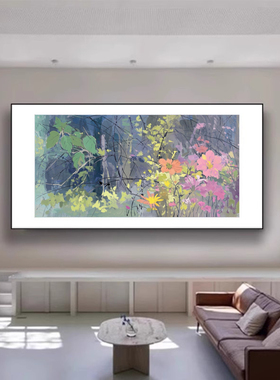 永恒四季之春设计师同款装饰画沙发客厅现代艺术客厅主卧室装饰画