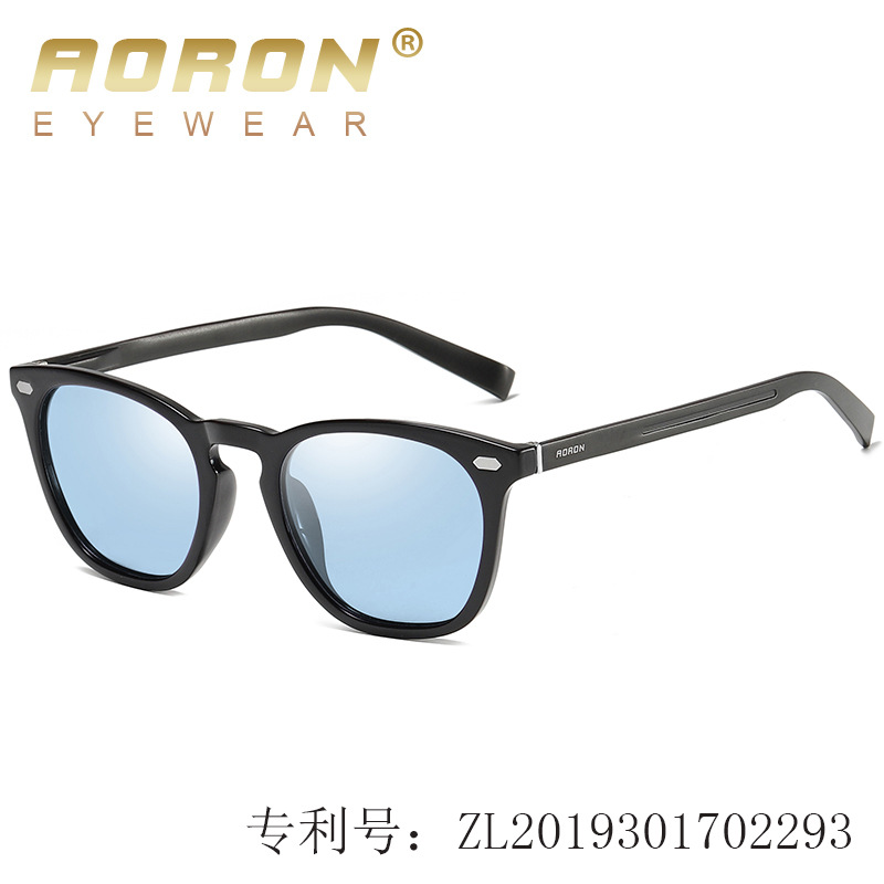 新款AORON时尚TR偏光变色太阳眼镜夜视镜铝镁 开车墨镜A581BS
