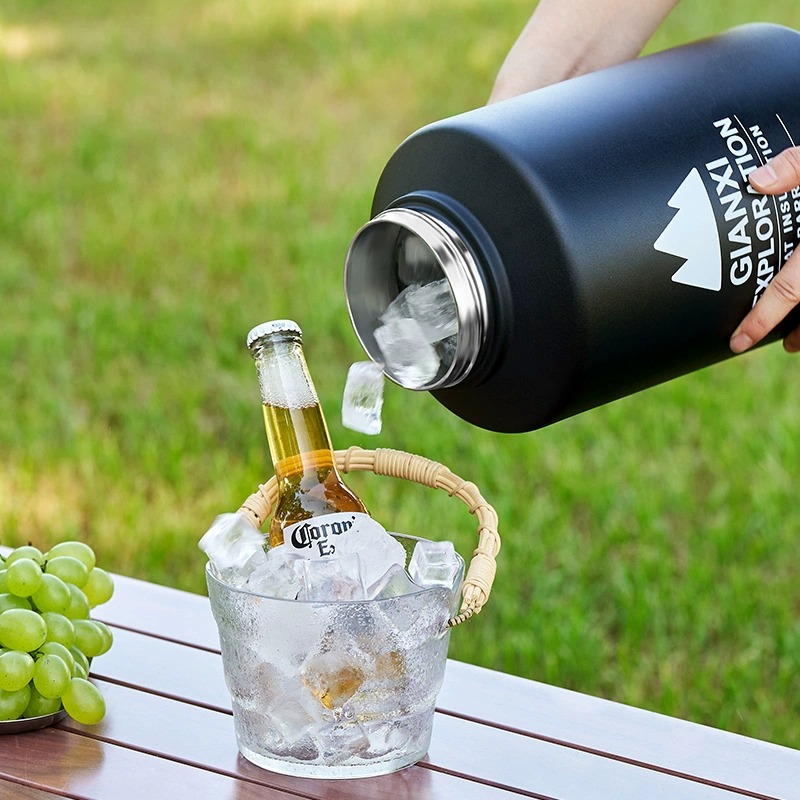 户外冰桶保温壶保冷杯冰块保温箱 大容量露营摆摊不锈钢水壶