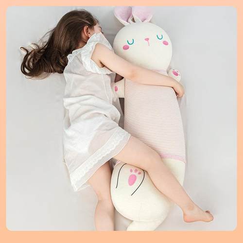 ◖A类兔子长条睡觉抱枕女生床上靠枕孕妇夹腿儿童母婴枕头