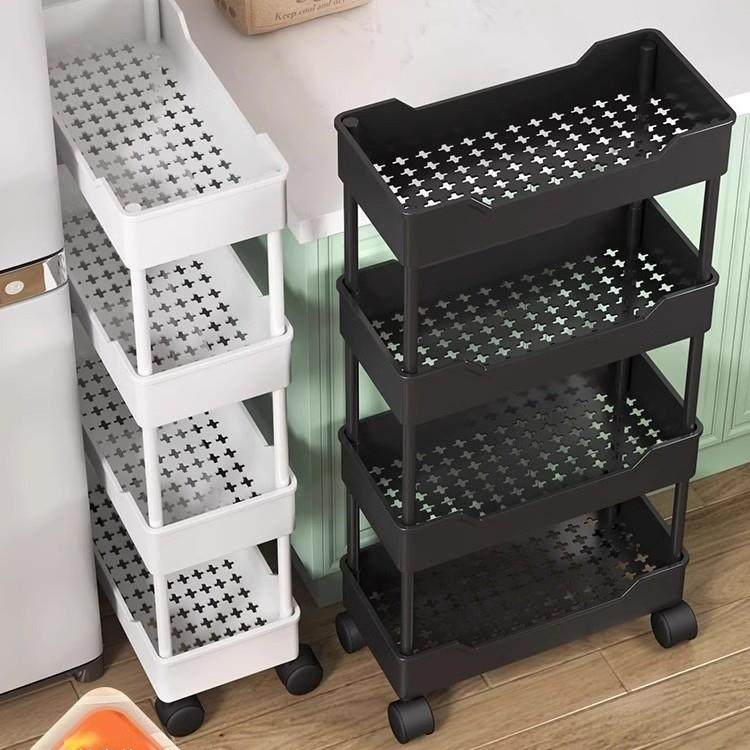 夹缝置物架落地多层厨房窄缝隙卫生间浴室零食小推车冰箱侧收之新