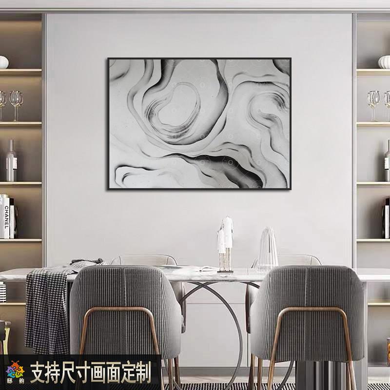 现代约象装饰画客厅沙发背景挂画过道走廊墙办公室高简456级抽感