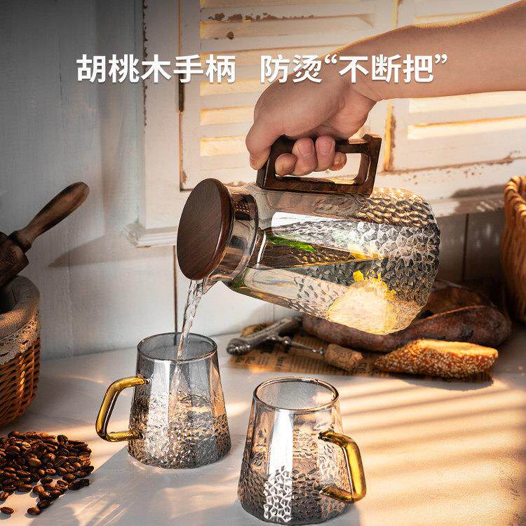 冷水壶套耐装玻璃凉开用水杯家高温防摔HXH-001储水泡茶白桶冷泡