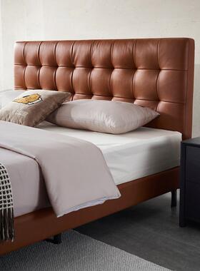 爱瑞斯真皮主卧床轻奢现大代依约婚简床意式极简齐边PC-23床薄床