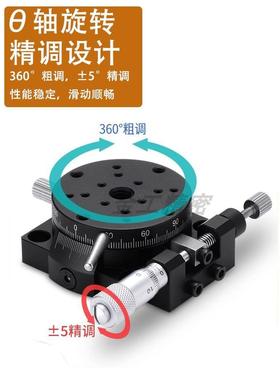 R轴旋转滑台RSBKL/SP60/0移高精度角度倾斜精密R手9动位平台工作
