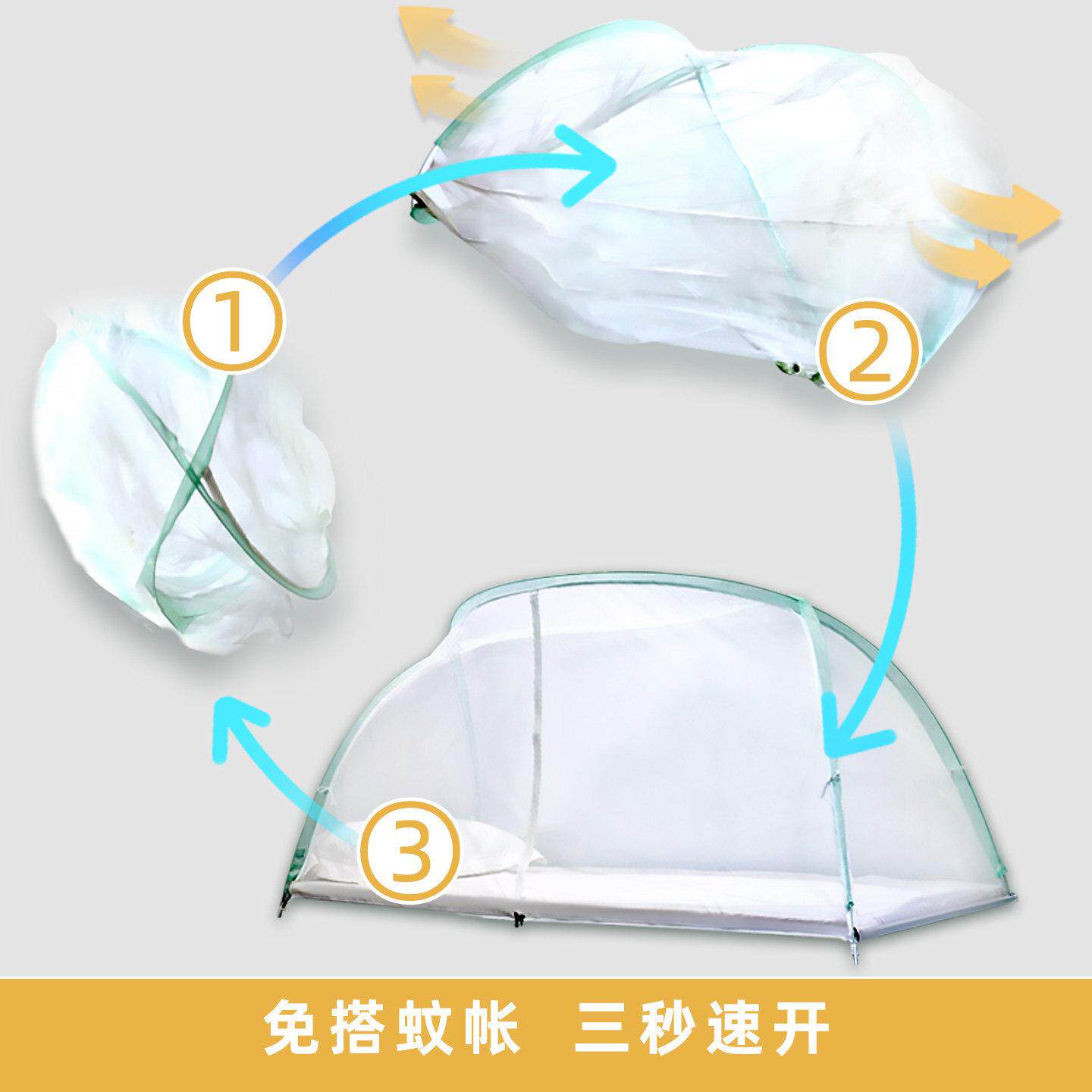 免安梦幻-学装单人床可折蚊帐可年携式铺学生宿舍寝室上下叠用202