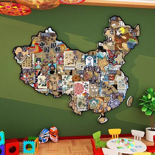 场幼园非遗环创主K33439题儿墙成品中国传统面文化墙装饰走廊材料
