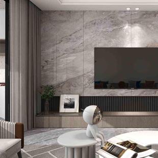 电2025720背视景墙连纹鱼肚白大理石家用造自装板自粘公司墙前台
