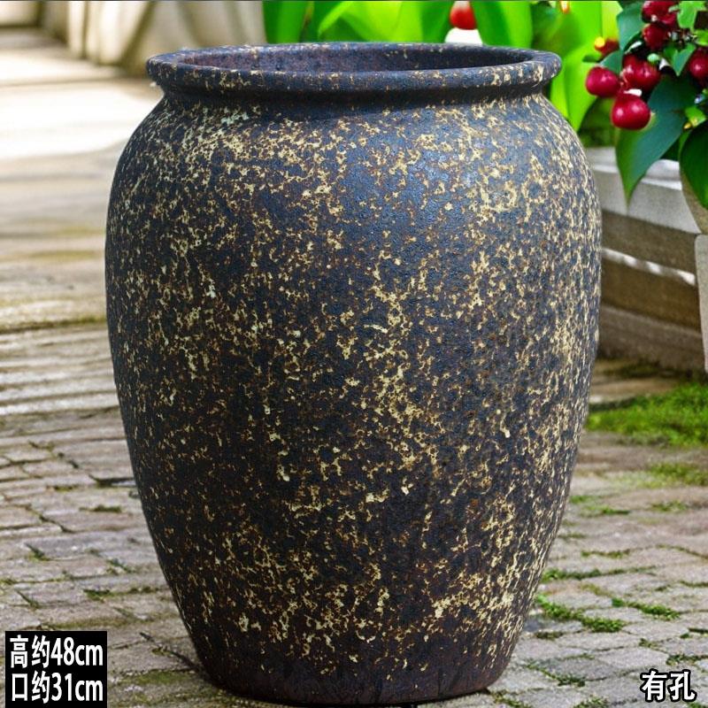 超大盆号陶瓷花盆血龙树盆花盆落地户外景观盆阳台种菜陶XXW桂花