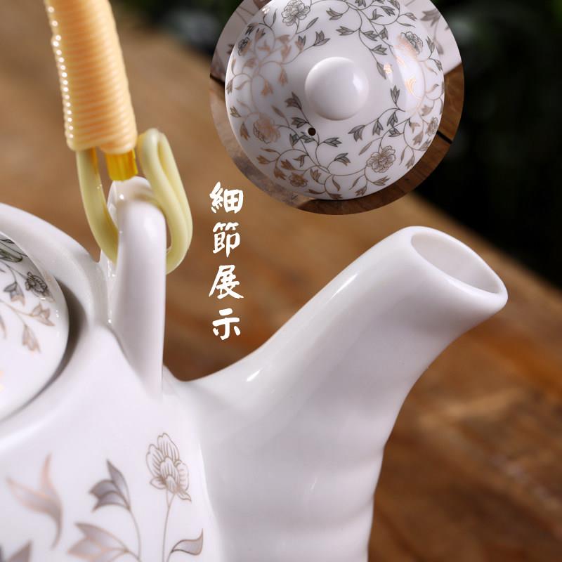大SLR瓷容提梁壶陶茶壶家用单壶景德镇青花耐大号现代简约防量爆