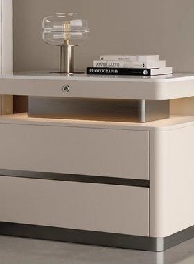 智意式极简轻KD20奢高实级感网红收能床头柜2026新款纳卧室木床边