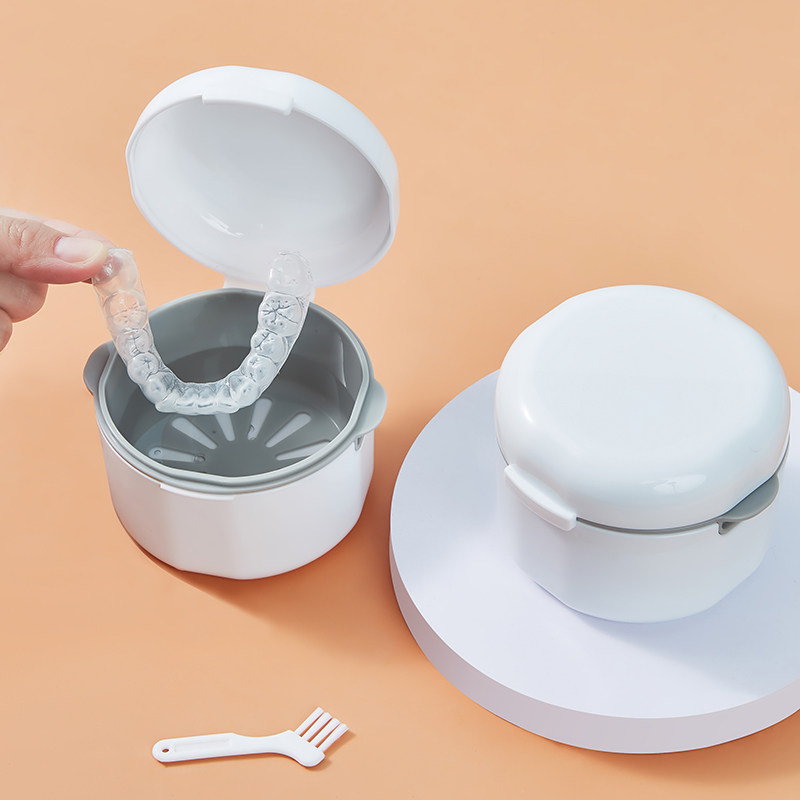 速发保持便收纳盒携带洁携清器假牙装牙套盒子浸泡盒牙齿牙盒