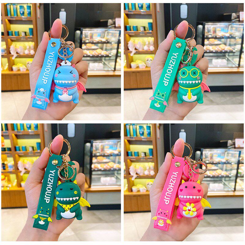 速发恐龙硅胶挂可P链饰挂件创意爱VC礼品汽车扣
