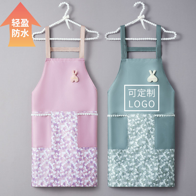 速发家用裙房做饭围厨loog印字广告工作服新款防水防油围腰