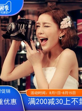 速发复古怀旧老式相机模型件摆酒吧陈列装物摆摄影设道具结婚礼饰