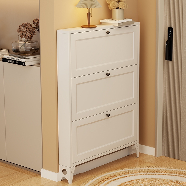 速发超薄钢制鞋入家用柜口柜户翻斗玄关门可上墙收纳神器省空间鞋