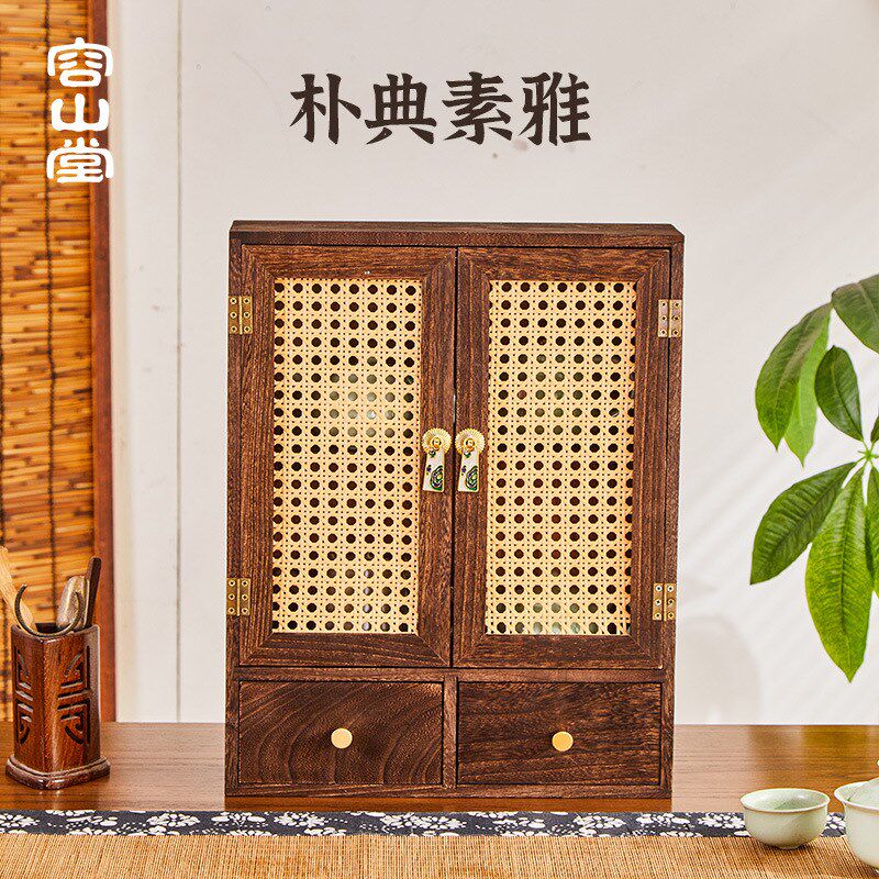 速发博古茶实木展示柜架杯架架茶具收纳茶壶子台面多宝阁收