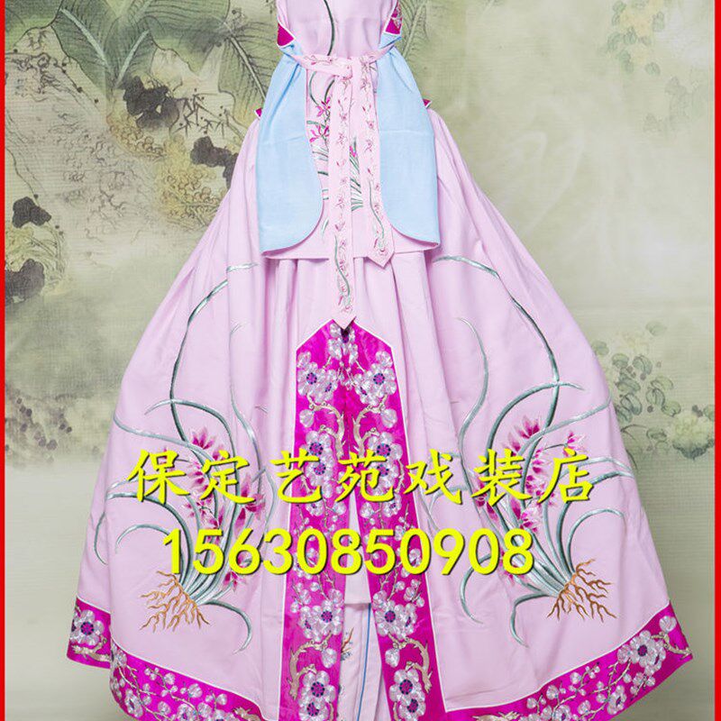 速发保定剧苑戏装京艺越旦戏服戏曲服装 虞姬披风 花剧斗篷镶边披