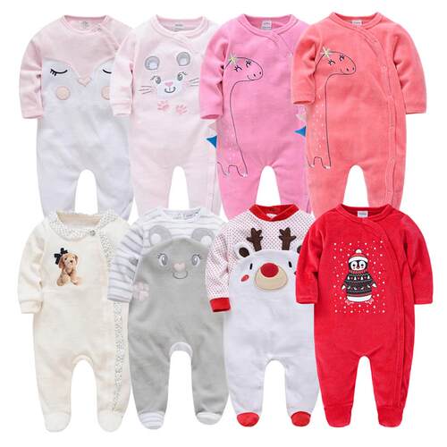 现货Unisedx Winter Autumn born Baby Rompers Pjiamas Infant