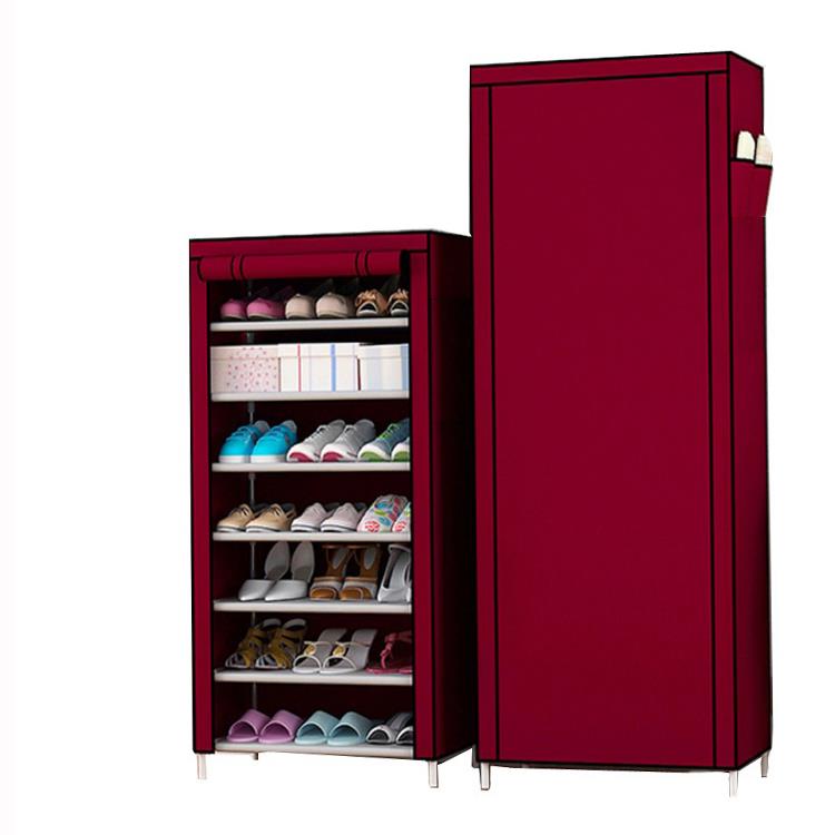 速发鞋柜子加固厚架家用鞋柜防尘柜纺层组装无多布布鞋简易小号