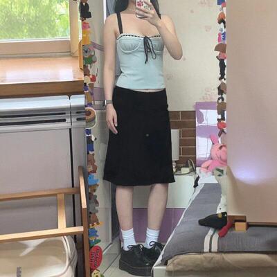 码美辣妹半身裙女大尺梨型身材鱼尾裙微显胖妹妹mm瘦遮胯式a字NEV