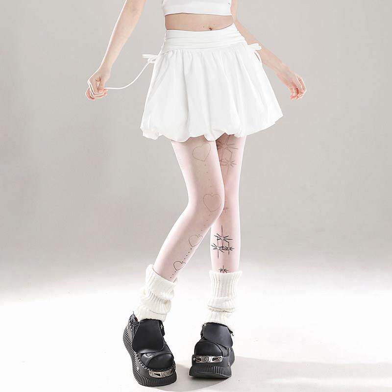 蝴蝶黑色a蛋糕QOR短花裙女夏季穿搭高腰显瘦蓬蓬包结臀苞裙字半身