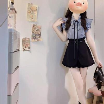 56865nnm夏季新韩系氛装围甜感穿搭一整套美1款/4吋套筒扳手袖条