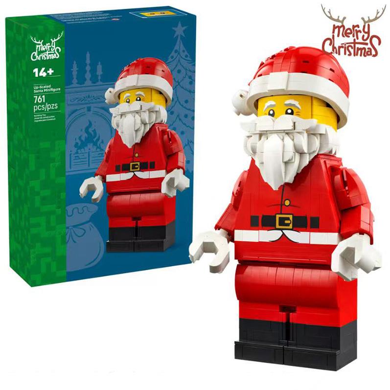 跨境兼容乐高40820圣诞节放大版圣诞老人拼装积木人仔玩具